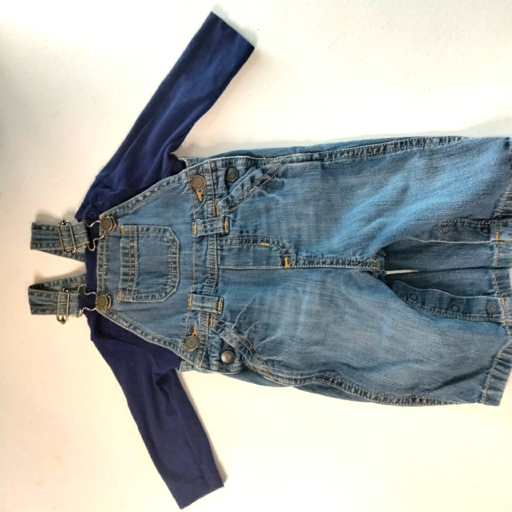 Boys overalls w/ long sleeve shirt